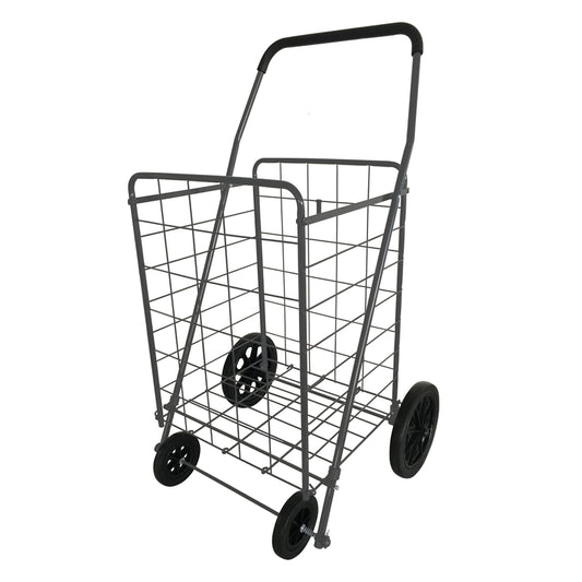 Apex 40.6 in. H X 21.7 in. W X 24.4 in. L 150 lb Gray Collapsible Shopping Cart