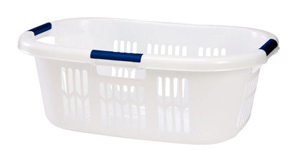 Rubbermaid Hip-Hugger White Plastic Laundry Basket