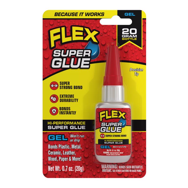 Flex Seal Family of Products Flex Super Glue Gel High Strength Clear Super Glue 20 gm