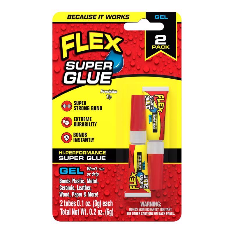 Flex Seal Family of Products Flex Super Glue Gel High Strength Clear Super Glue 2 pk