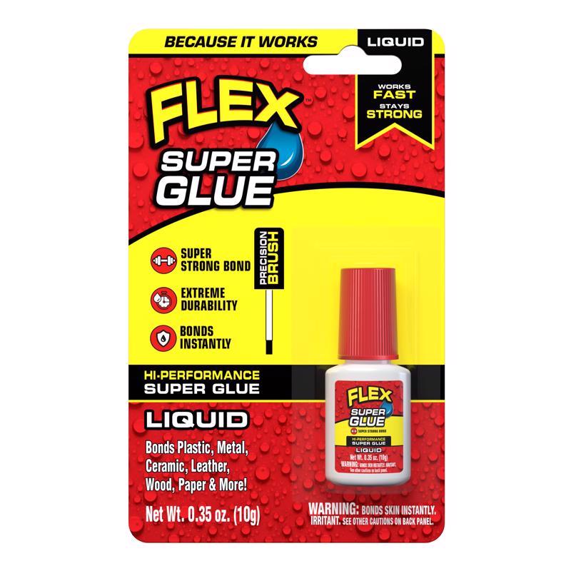 Flex Seal Family of Products Flex Super Glue Liquid High Strength Clear Super Glue Brush On 10 gm