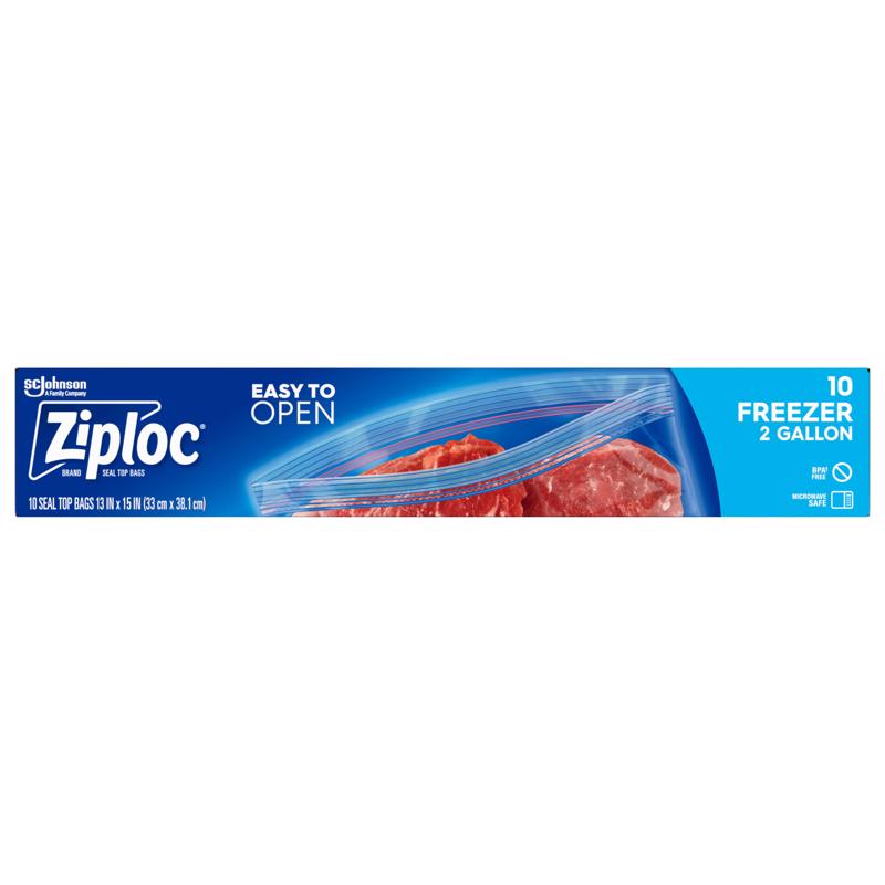 Ziploc 2 gal Clear Freezer Bag 10 pk