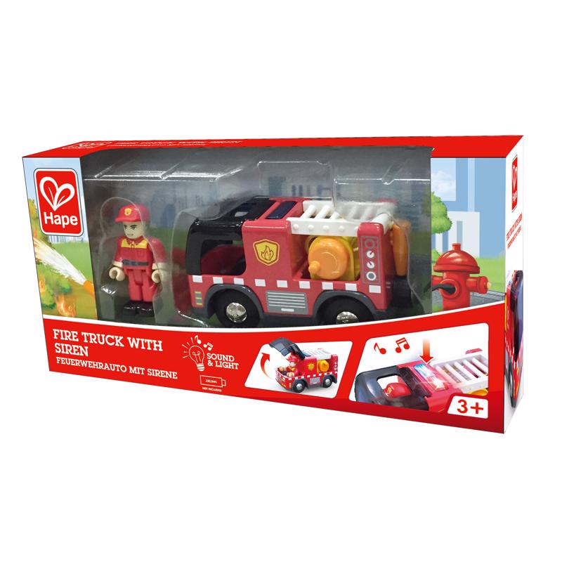 Hape Fire Truck with Siren Multicolored 2 pc