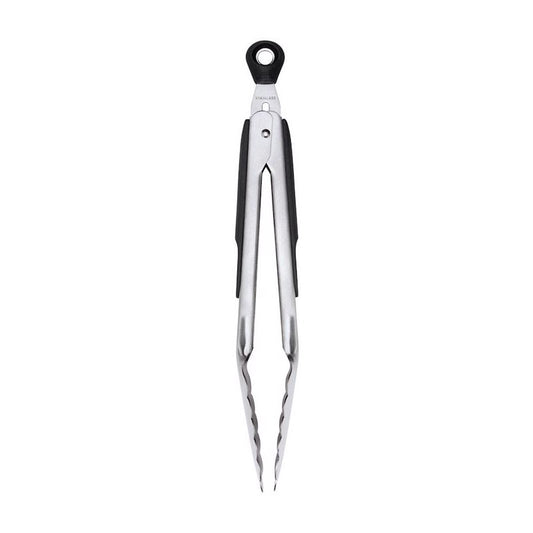 OXO Good Grips Silver/Black Stainless Steel Tongs