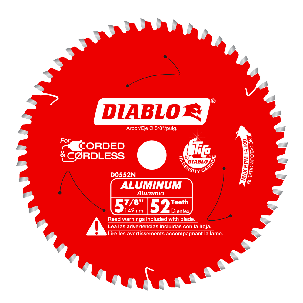 Diablo 5-7/8 in. D X 5/8 in. TiCo Hi-Density Carbide Circular Saw Blade 52 teeth 1 pk