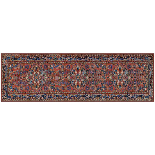 Gel Pro NeverMove Esther 24 in. W X 76 in. L Vintage Red Tribal Polyester Runner Rug