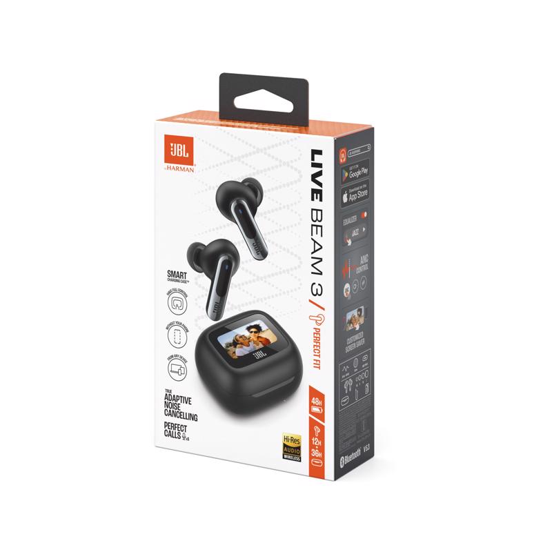 JBL Live Beam 3 Wireless Bluetooth Noise Cancelling Earbuds w/Charging Case