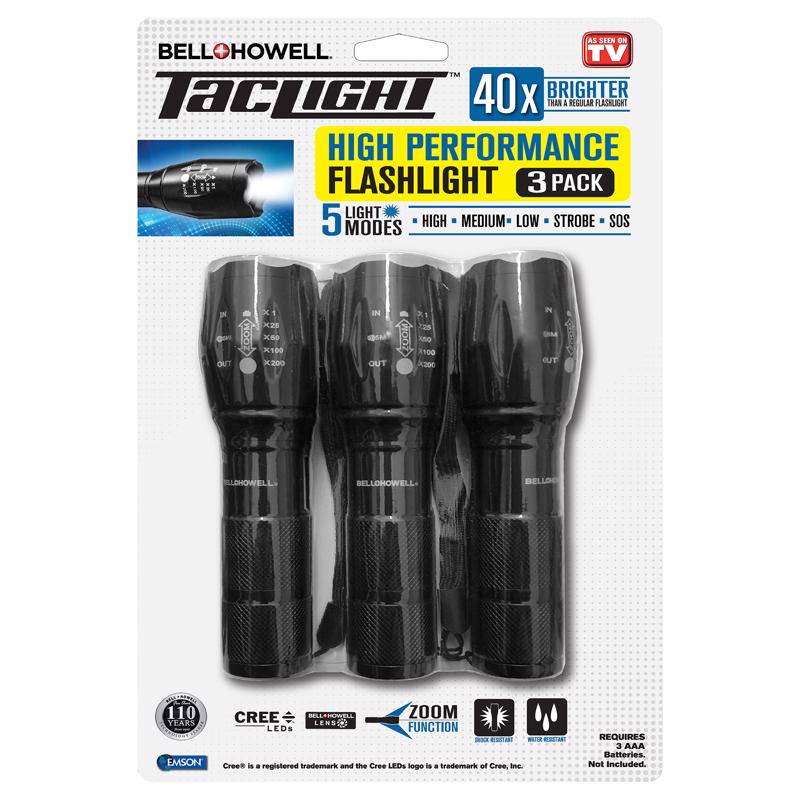 Bell & Howell Black LED Tactical Flashlight