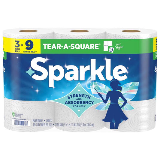 Sparkle Paper Towels 165 sheet 2 ply 3 pk