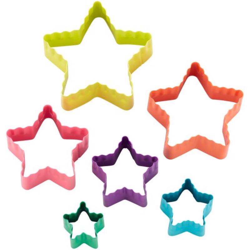 Wilton Star-Shaped Fondant Embosser and Cutter 6 pc