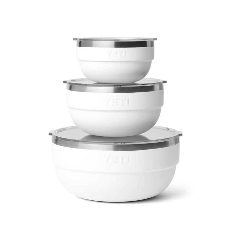 YETI Rambler 3 pc Stainless Steel White Standard Bowl Set 3 pc