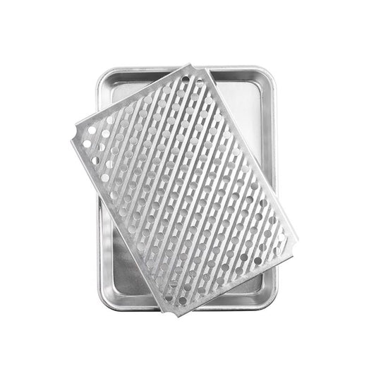 Nordic Ware Aluminum Baking Sheet with Cooling Rack 12.1 in. Silver
