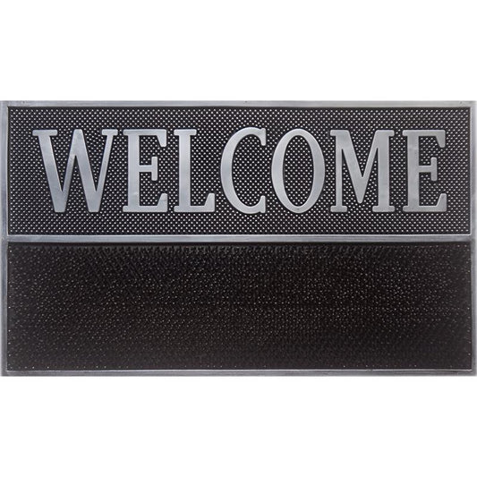 Direct Home Textiles Goup 18 each W X 30 each L Black/Gray Rubber Door Mat