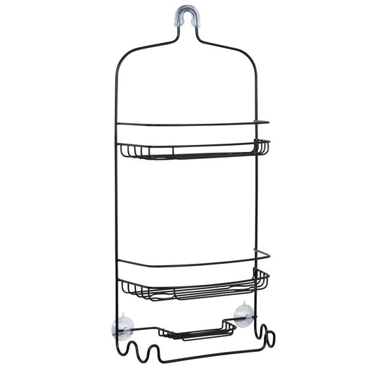 Zenna Home 24 in. H X 11 in. W X 4.7 in. L Matte Black Shower Caddy