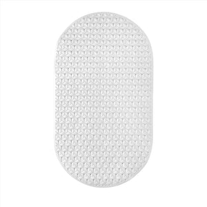 Zenna Home 27-1/2 in. L X 15-7/16 in. W White Thermo Plastic Elastomer Bath Mat TMTW1WWE