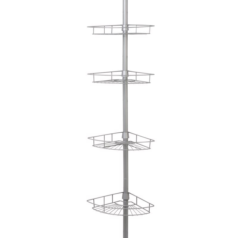 Zenna Home 97 in. H X 11.5 in. W X 8 in. L 4-Shelf Corner Shower Caddy