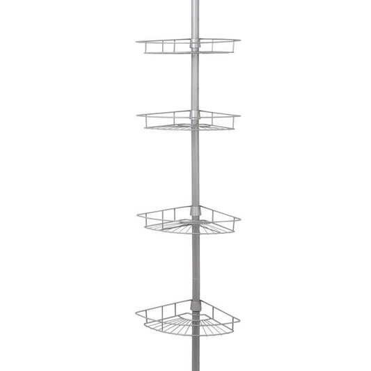 Zenna Home 97 in. H X 11.5 in. W X 8 in. L 4-Shelf Corner Shower Caddy