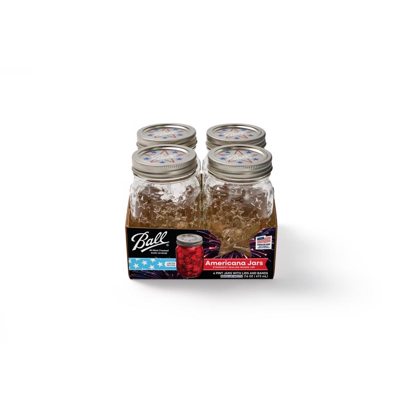 Ball Regular Mouth Canning Jar 16 oz 4 pk