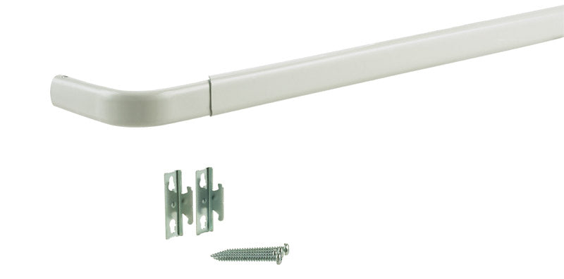 Kenney White Traditional/Transitional Curtain Rod 18 in. L X 28 in. L