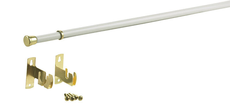 Kenney White Traditional/Transitional Sash Rod 28 in. L X 48 in. L