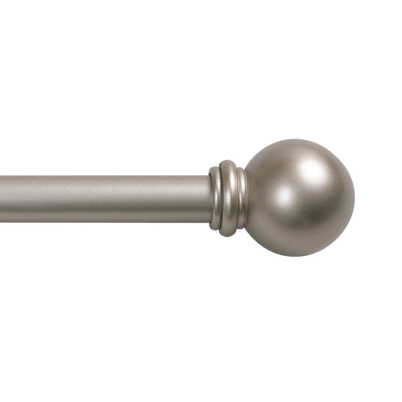 Kenney Brushed Nickel Silver Traditional/Transitional Curtain Rod 28 in. L X 48 in. L