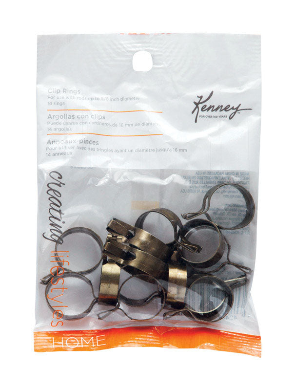 Kenney Bronze Brass Traditional/Transitional Clip Ring n/a in. L