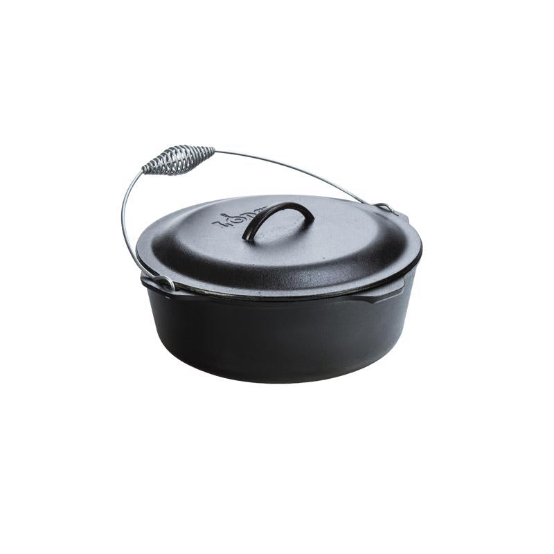 Lodge Logic Cast Iron Dutch Oven 12.875 in. 9 qt Black