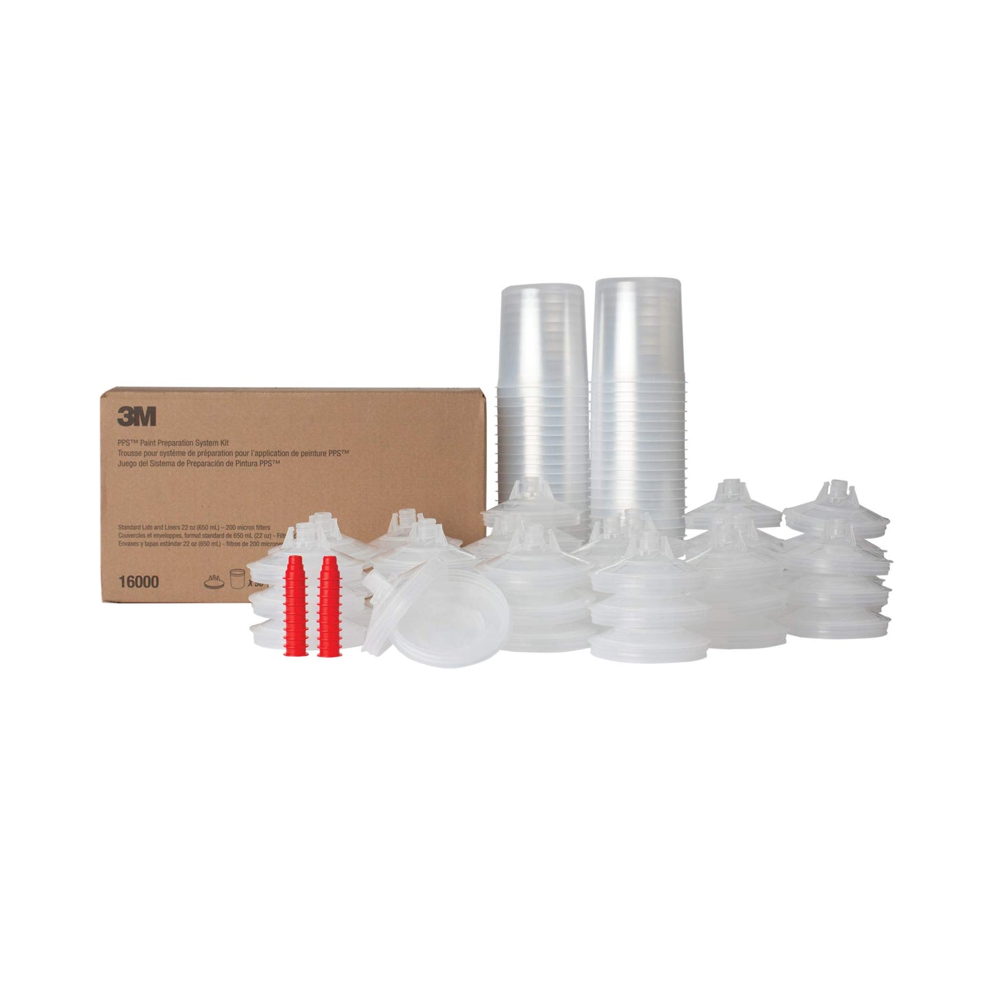 3M PPS Lid & Liner Kit, 16000, Standard 22 oz / 650 mL, 200 Micron Filter