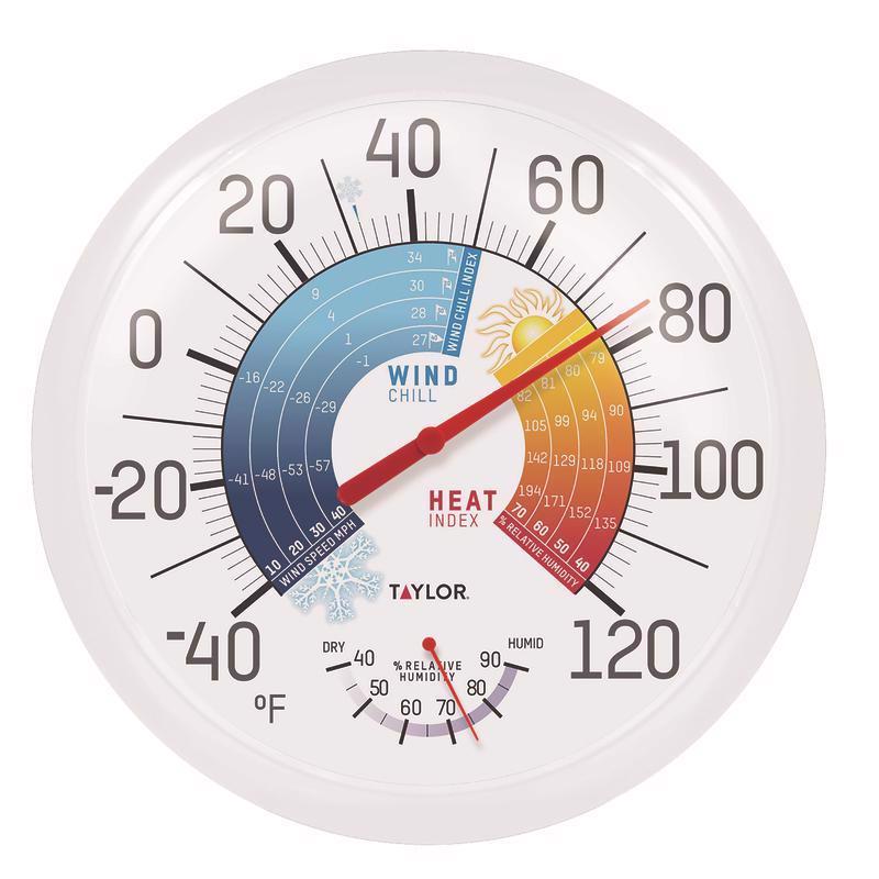 Taylor Dial Thermometer Plastic Multicolored 13.25 in.