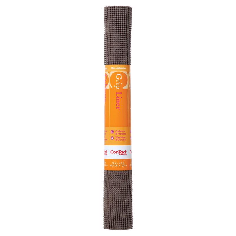 Con-Tact Beaded Grip 5 ft. L X 18 in. W Chocolate Non-Adhesive Shelf Liner