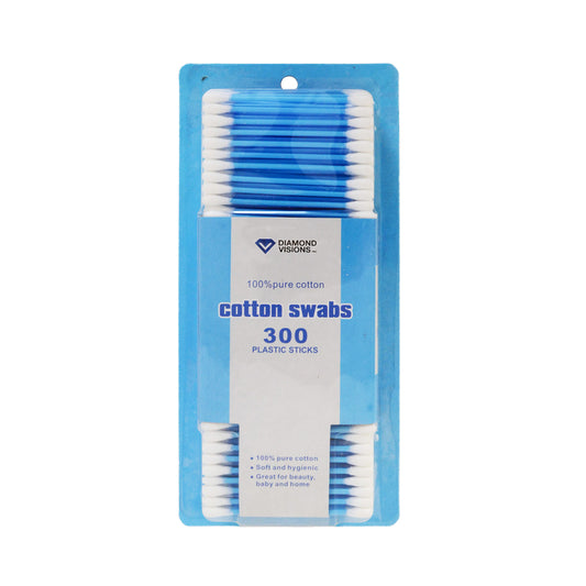 Diamond Visions Health and Beauty Swabs Cotton 300 pk