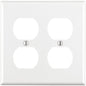 Leviton White 2 gang Thermoset Plastic Duplex Wall Plate 1 pk