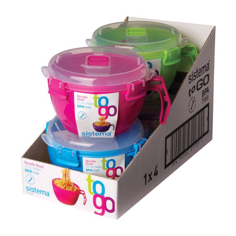 Sistema Klip It 31.7 oz Assorted Noodle Bowl 1 pk