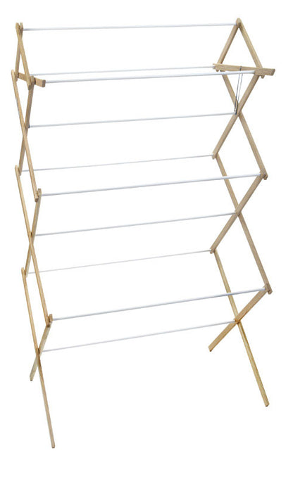 Madison Mill 52.5 in. H X 29.5 in. W X 18.25 in. D Wood Accordian Collapsible Clothes Drying Rack