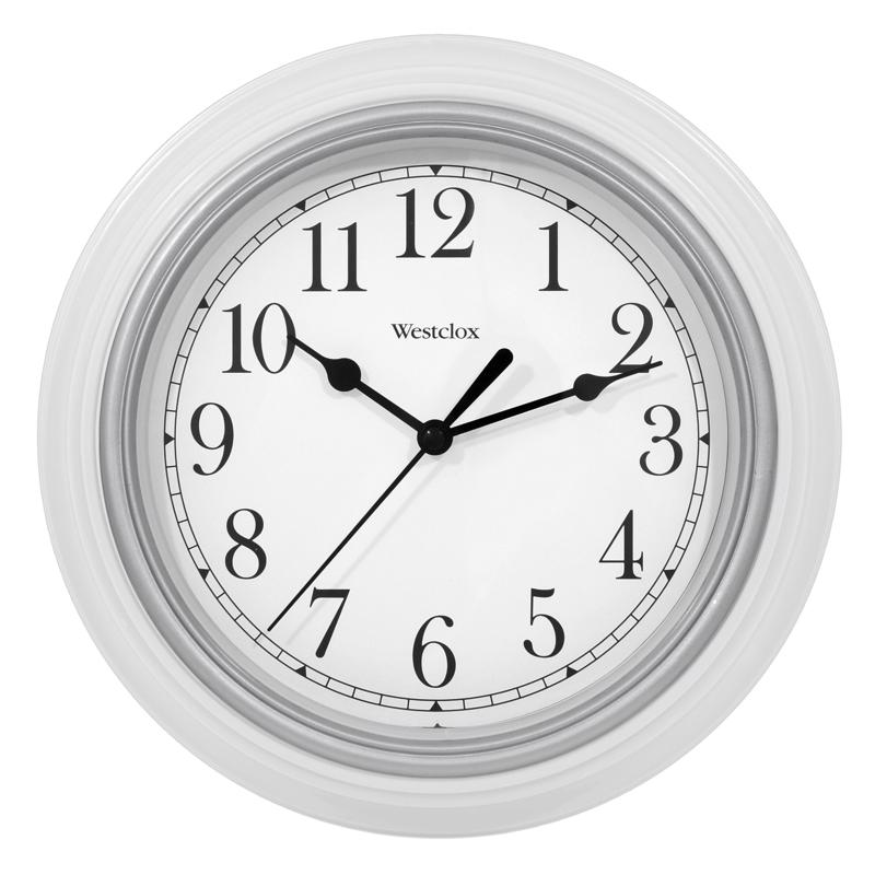 Westclox 8.5 in. L X 8.5 in. W Indoor Classic Analog Wall Clock Glass/Plastic White