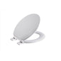 Oakbrook Collection Rockford Round White Wood Toilet Seat