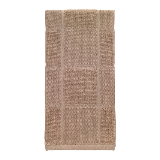 T-Fal Sand Cotton Checked Parquet Kitchen Towel 1 pk