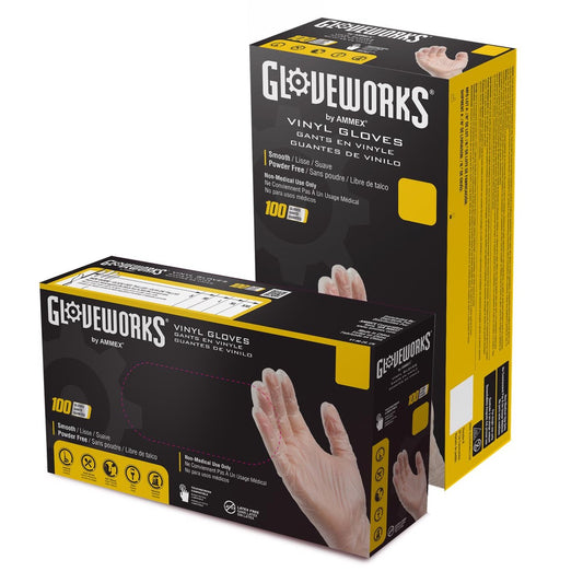 AMMEX Gloveworks Vinyl Disposable Gloves