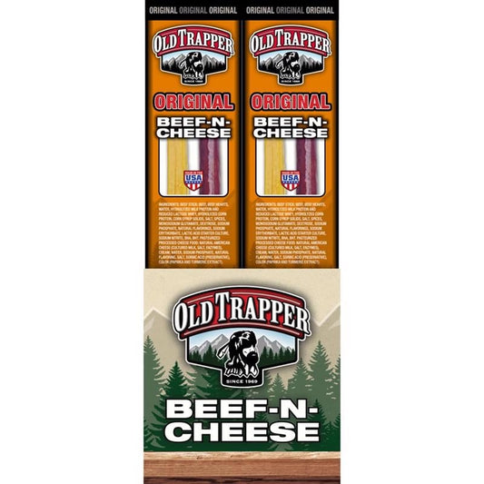Old Trapper Original Beef Stick and Cheese 1.3 oz Shrink Wrapped