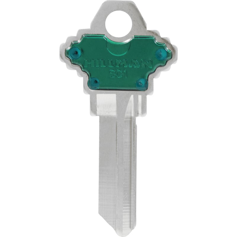 HILLMAN ColorPlus House/Office Key Blank Single Green