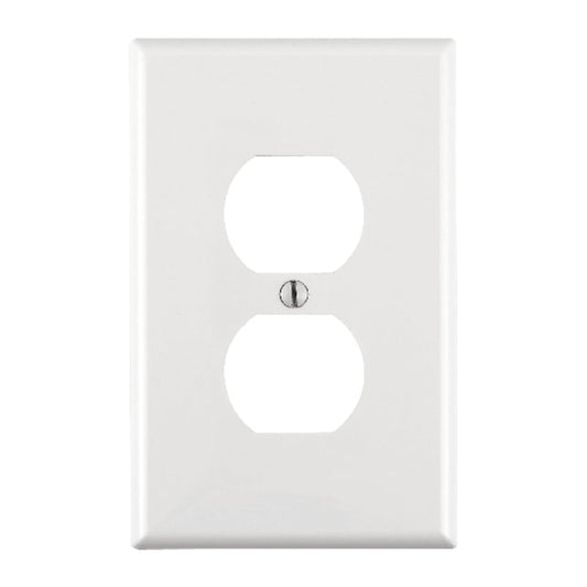 Leviton White 1 gang Nylon Duplex Wall Plate 1 pk