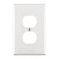 Leviton White 1 gang Nylon Duplex Wall Plate 1 pk