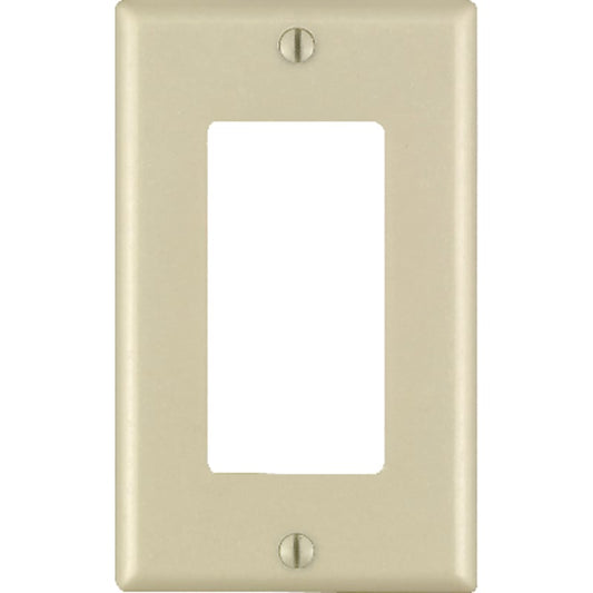 Leviton Decora Ivory 1 gang Thermoset Plastic Decorator Wall Plate 1 pk
