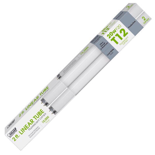 Feit Legacy Bulbs 20 W T12 1.5 in. D X 24 in. L Fluorescent Bulb Cool White Linear 4100 K 2 pk