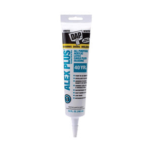 DAP Alex Plus White Acrylic All Purpose Caulk 5.5 oz, Pack of 12
