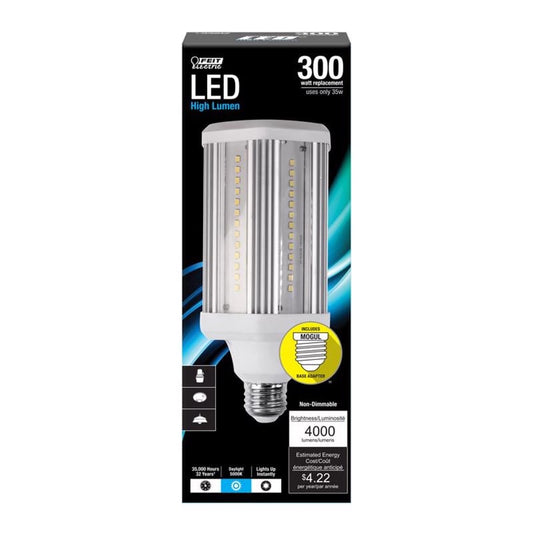Feit Corn Cob E26 (Medium) LED Bulb Daylight 300 Watt Equivalence 1 pk
