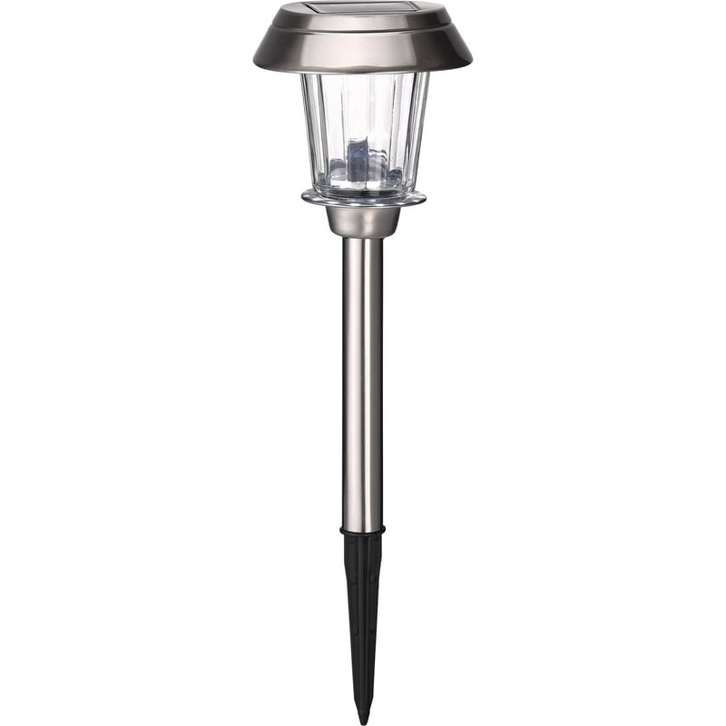 Living Accents Brushed Nickel Solar Powered 0.2 W LED Pathway Light 1 pk