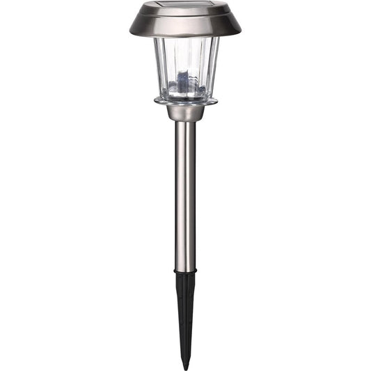 Living Accents Brushed Nickel Solar Powered 0.2 W LED Pathway Light 1 pk