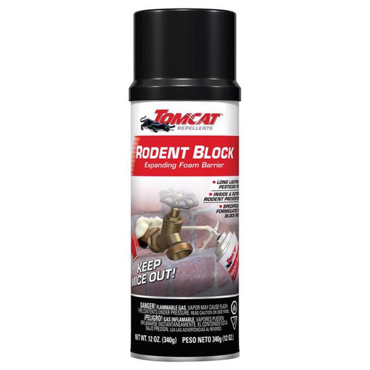 Tomcat Rodent Block Toxic Bitrex Exclusion Sealant Foam For Mice 12 oz 1 pk