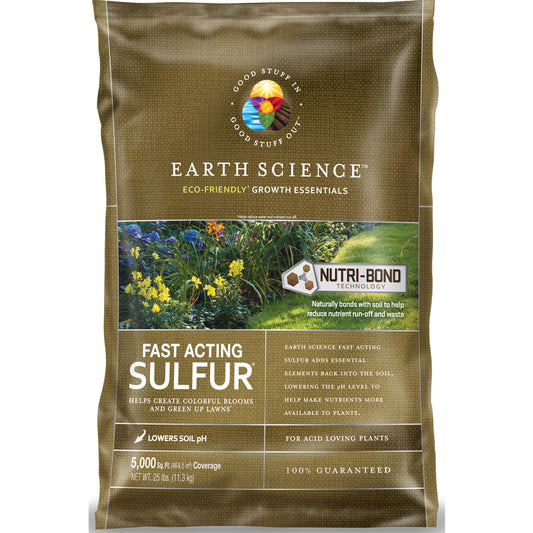 Earth Science Fast Acting Soil Sulphur 5000 sq ft 25 lb
